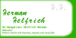 herman helfrich business card